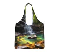 Waterfall Views - Bolsa de lona estampada para mujer, bolsa de hombro ligera
