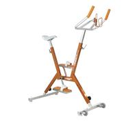 Waterflex Aquabike Lanabike Evo Bicicleta Acuática para Piscina, Todo Tipo de Piscinas, Sillín Ergonómico, Manillar Deportivo, Pedales Antideslizantes, Ajustes Click y Turn, Naranja, Grande