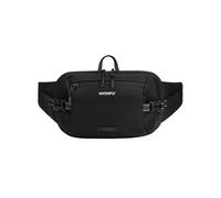 WATERFLY Cangurera grande de 3 litros, con apertura de 180° con múltiples bolsillos, riñonera antirrobo con bloqueo RFID para mujeres y hombres, viajes, senderismo, uso diario, color negro