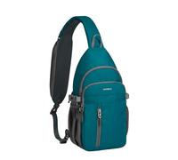 Waterfly Mochila cruzada: múltiples bolsillos, mochila ligera con RFID antirrobo para hombres y mujeres, mochila para viajes, senderismo, ciclismo, camping, deportes al aire libre, Azul (teal blue
