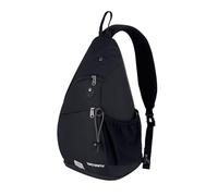Waterfly Mochila Cruzada Pecho Mochila Bandolera Casual para Ciclismo Senderismo Hombre y Mujer (Negro)