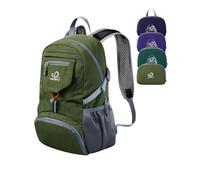 Waterfly Mochila plegable ultraligera: mochila plegable de 20 L para hombres y mujeres, senderismo, viajes, camping, deportes al aire libre, Ejercito Verde, M