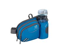 Waterfly Riñonera Running Deportiva Hombre Mujer con Soporte para Botellas Bolsa de Cintura para Correr Senderismo (Azul)