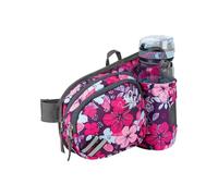 Waterfly Riñonera Running Deportiva Hombre Mujer con Soporte para Botellas Bolsa de Cintura para Correr Senderismo (Purpura-Flor)