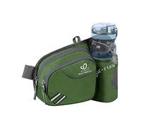 Waterfly Riñonera Running Deportiva Hombre Mujer con Soporte para Botellas Bolsa de Cintura para Correr Senderismo (Verde)