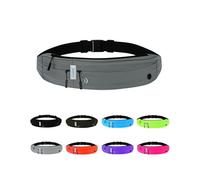 Waterfly Riñonera Running Hombre Mujer: Cinturón para Correr Rinonera para Móvil Bolso para Correr Runner Belt para el Abdomen Cinturon Deporte Movil para Viajar, Trotar, Al Aire Libre Gris Oscuro