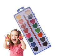 Watergolor Heart Palette - Pigmentos de amor artístico, juego de pintura pastel | Kit de acuarela romántica, colores degradados vibrantes, naves del corazón para hacerlo usted mismo, mapas y proyectos