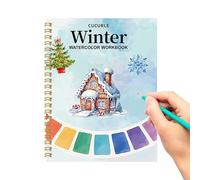 Watergolor Workbook - Kit de pintura navideña | Bloque de dibujo creativo | Juego de papel artesanal para adolescentes, niños, adultos, actividades de viaje, práctica de bocetos, proyectos de