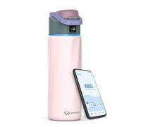 WATERH BOOST - Botella de agua inteligente con recordatorio y rastreador, botellas de acero inoxidable con aislamiento al vacío de doble pared, 710 ml, Rosa