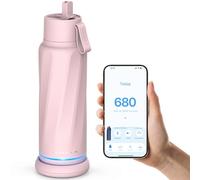 WaterH Vita Botella de agua inteligente con recordatorio para beber agua, botellas de agua aisladas al vacío sin BPA con popote, botella de seguimiento de agua de admisión Bluetooth, ideal para regalo