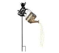 Watering Can Solar Lights for Outside - Cute Cat LED Waterproof Decorations | Outdoor Solar Stake Lights for Garden, Lawn, Pathway, Patio, | Yard, Park, Balcony, Porch Watering Can Solar Lights for Cute