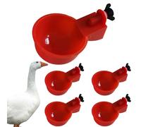 Watering Cups Chicken - 5x Kit de agua automático para pollos, tazas de agua de pollo de aves de corral | Juego de alimentador portátil para aves de corral para pollo, pato, pájaros, pavos, 4.13