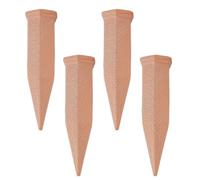Watering Spikes, Terracotta Plant Waterer, 4 Pieces Houseplant Watering, Automatic Drip Irrigation System for Houseplants, Flower Beds, Greenhouse, Gardening Solution, Cream