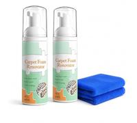 Waterless Carpet Foam Stain Remover with Towel for Rugs and Upholstery (2pcs)