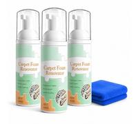 Waterless Carpet Foam Stain Remover with Towel for Rugs and Upholstery (3pcs)
