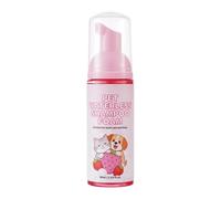 Waterless Pet Shampoo Mousse - 60ml Gentle No Rinse Cleaning Foam System, Small Animal Grooming Care Solution, Hygiene Accessory for Dogs Cats Puppies | Rabbits Hamsters Guinea Pigs Travel Home