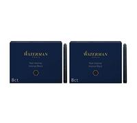 Waterman - 2 Cajas de 8 cartuchos UGC larga tinta negro