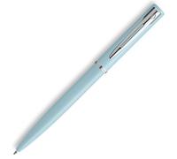 Waterman Allure bolígrafo | Lacado en color azul claro mate con adornos cromados | Punta mediana | Tinta azul | Con estuche de regalo