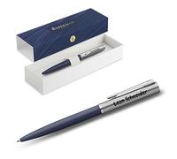 Waterman Allure Deluxe Bolígrafo con grabado | Regalo para hombre y mujer | inspirado en la moda parisina | personalizado | grabado (azul, bolígrafo)