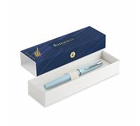 Waterman Allure Pluma estilográfica con Grabado Regalo para Mann Y Mujer Inspiriert De Parisino Mode Personalizada Grabado Azul Tinta Media Punta Noble Grabado Láser - Bebé Azul, 176 × 51 × 30 mm