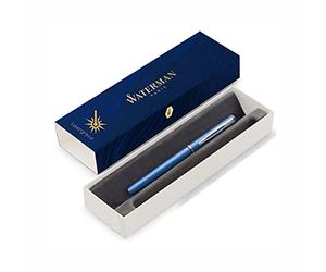 Waterman Allure Pluma estilográfica con Grabado Regalo para Mann Y Mujer Inspiriert De Parisino Mode Personalizada Grabado Azul Tinta Media Punta Noble Grabado Láser Azul, 176 x 51 x 30 mm (2068195)