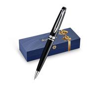 Waterman Expert Ballpoint Pen Gloss Black with Chrome Trim Medium Tip Blue