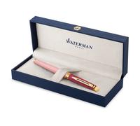 Waterman Hémisphère Fountain Pen Metal & Pink Lacquer with Gold Trim Gold Coated