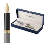 Waterman Hémisphère Pluma estilográfica | La Edición Discreta | Gris piedra | plumín fino de acero inoxidable | estuche de regalo