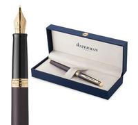 Waterman Pluma estilográfica Hémisphère | La Edición Discreta | Negro lava | plumín mediano de acero inoxidable | estuche de regalo