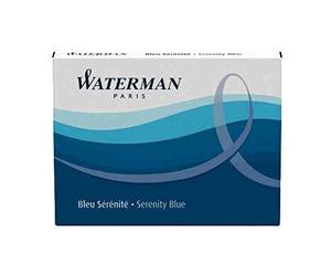 Waterman - Juego de 30 cajas de 8 cartuchos de tinta estándar, azul, borrable