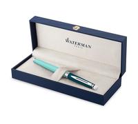 Waterman Pluma estilográfica Hémisphère | en metal y lacado verde con detalles de paladio y plumín mediano de acero inoxidable | Estuche de regalo