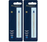 Waterman recambio para bolígrafos | punta fina (0,7 mm) | tinta azul | paquete de 2