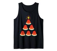 Watermelon Christmas Tree For Healthy Vegetarian Cute Xmas Camiseta sin Mangas
