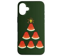 Watermelon Christmas Tree For Healthy Vegetarian Cute Xmas Carcasa para iPhone 16 Plus