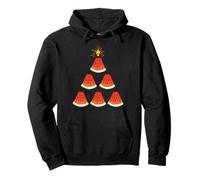 Watermelon Christmas Tree For Healthy Vegetarian Cute Xmas Sudadera con Capucha