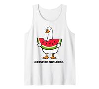 Watermelon Goose Kids Who Love sandía Fruit Vegans Girls Camiseta sin Mangas