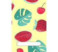 Watermelon Ice Cream Notebook - Cute Summer Fruit Journal with Tropical Leaves | 120 Lined Pages: Kawaii Watermelon & Ice Cream Pattern for Kids and Teens | Fun Tropical Writing