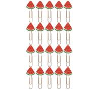 Watermelon Paper Clips, Decorative Stationery Clip, Fun Fruit Shape Design, Rust Resistant Great Finish, Pad Clip Set for Document, Notebook, Drawing, Kids, School, 20 piezas, 1,97 pulgadas