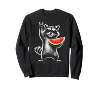 Watermelon Raccoon Rock On Summer Vibe Men Women Kids Sudadera