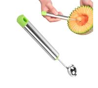 Watermelon Scoop Tool, Stainless Fruit Baller, Ergonomic Dessert Spoon, Sturdy Carving Utensil Comfortable Grip Rustproof Metal Smooth Edges Perfect for Kitchen Ice Cream Sorbet Meatball Cantaloupe