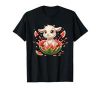 Watermelon Splash Baby Goat Kawaii Summer Vibes Camiseta