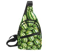 Watermelon with The Sun Sling Bag para mujeres y hombres, bolsa cruzada de hombro, mochila riñonera, bolsa de viaje, Multicolor 17, 11.8x7x1.5in/30x18x4cm