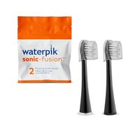Waterpik Cabezales de cepillo de repuesto compactos con cubiertas para cepillo de dientes SFRB-2EB, 2 unidades negro