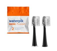 Waterpik Cabezales de cepillo de repuesto de tamaño completo con cubiertas para cepillo de dientes Sonic-Fusion SFFB-2EB, 2 unidades negro
