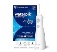 Waterpik Hilo dental inalámbrico Pearl recargable portátil para dientes, encías, aparatos ortopédicos y viajes, con 4 puntas de hilo dental, aceptado por ADA, WF-13 blanco