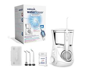 Waterpik Irrigador Bucal Profesional Blanqueante con Pastillas de Sabor Menta, Recupera el Blanco Natural de tus Dientes en 4 Semanas, Blanco (WF-05EU)