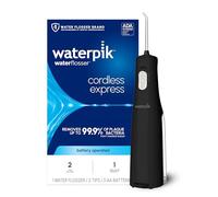 Waterpik Irrigador dental inalámbrico, funciona con pilas y portátil para viajes y hogar, inalámbrico Express aceptado por ADA, negro WF-02