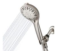 Waterpik ShowerClean Pro QCM-769ME - Cabezal de ducha de mano de alta presión con chorro de energía integrado, limpiador de ducha en níquel cepillado