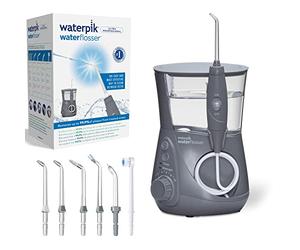 Waterpik Ultra Professional, Irrigador Dental de Sobremesa, Gris | Con agua a presión, Con sistema avanzado de control de presión mediante, 10 posiciones con 6 boquillas, Eliminación de placa