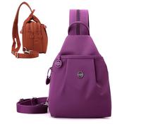Waterproof 2-Way Commuter Bag, Convertible Travel Bag, Anti-Theft Crossbody Travel Tote Bag, Lightweight, 30x21x14cm (Purple)